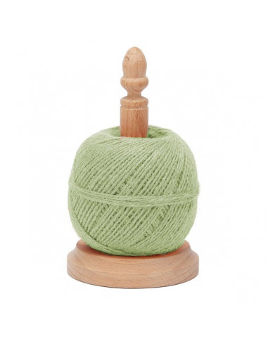 Ficelle Jute Vert Pomme sur Dévidoir Hêtre