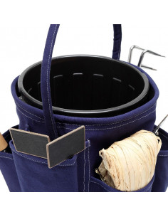 Sac de Transport Materiel Jardin, Multi Poches Bleu 1 2