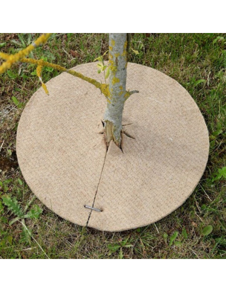 Lot de 2 Disques de Paillage en Feutre de Jute Lot de 2 Disques de Paillage en Feutre de Jute