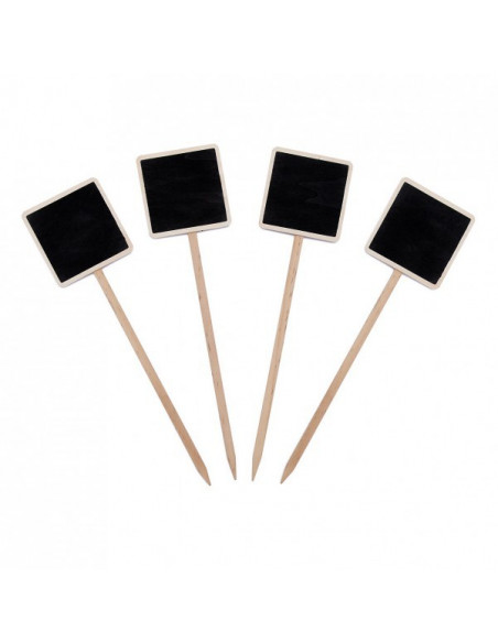 Lot de 5 Etiquettes Carrées à Planter 27.5cm / 7 x 7cm