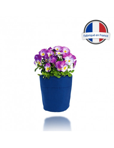Pot de fleurs en tissu bleu 6 litres