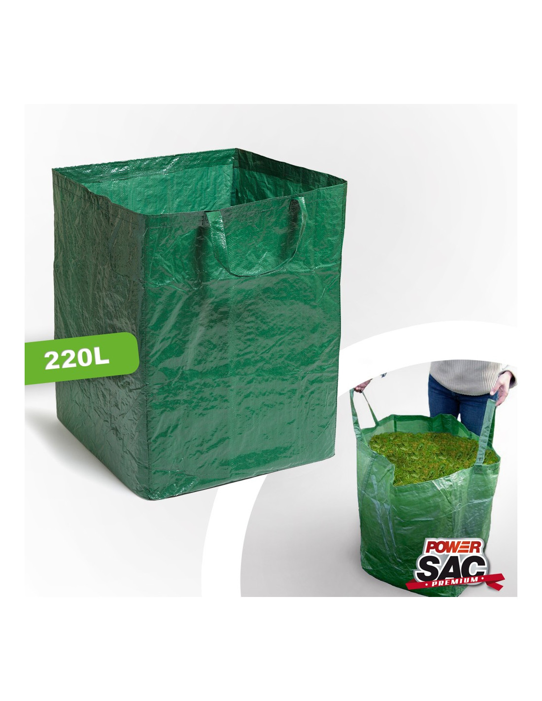 Xox-sacs De Jardin,sac Jardin Dechet 2 X 272 L,sac De Dechet Jardin  Impermable,indchirable,pliable Et Rutilisable Pour Rcuprer Des  Feuilles,mauvaise H