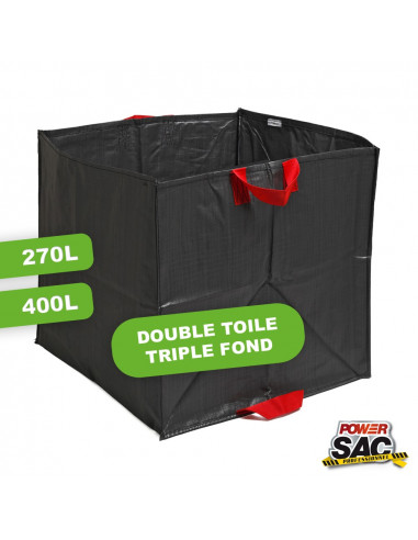 Big Bag Sac de transport pour gravats, bois, déchets de jardin, sable, etc.  90 x 90 x 90 cm, capacité de charge 1000 kg (2) : : Jardin