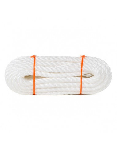 Corde blanche 6mm 25m en polypropylène