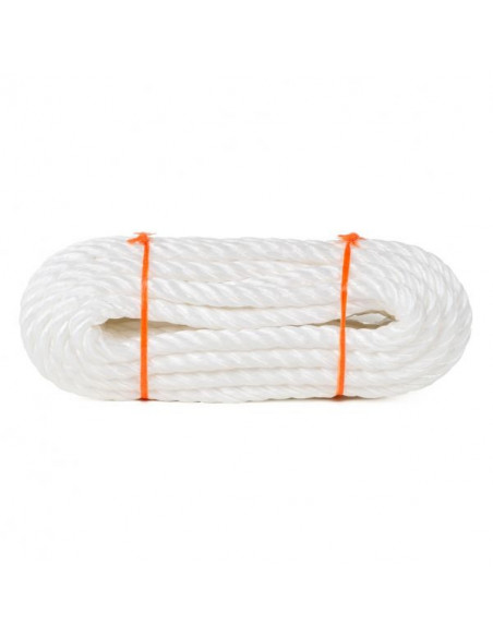 Corde blanche 6mm 25m en polypropylène