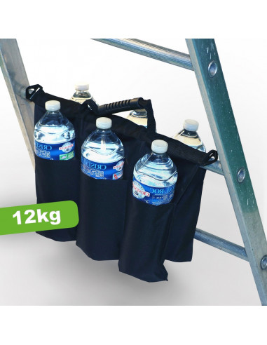 Sac de Lestage pour echelle et chantier - sac de lestage eau 6 bouteilles de 2 litres  12kg