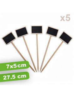 Etiquette Jardin Bois et Ardoise x4