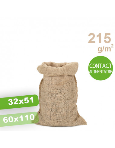 Sac en jute 215 g/m² Contact Alimentaire