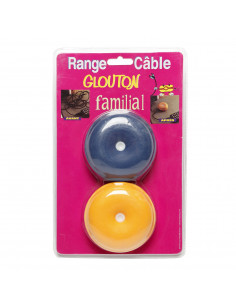 Range câble x2 familial - bleu et jaune