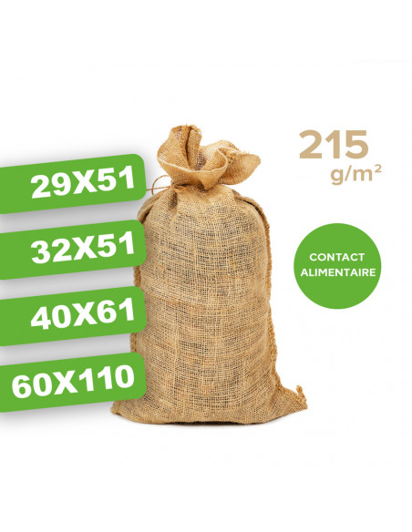 Sac en jute 245g/m² Contact Alimentaire