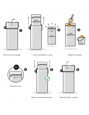 Sac de Lestage Tonnelle, pour Chantier et Silo, Barnum,  Auvent et Parasol 9kg