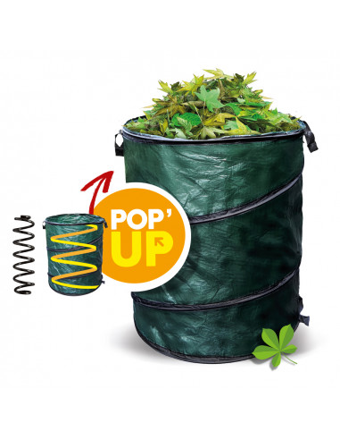 Sac de jardin déchets avec couvercle,125 ou 175 litres, pop Up