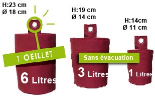 Caractéristiques du pot de fleur gris tramé Doublure feutre epais pot de fleur tissu fibre Dickson-Sunbrella